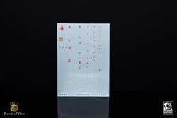 Latin Scripture | Waterslide Decals | Baron of Dice x Scumb4g Kustoms (ONLINE ORDER ONLY)