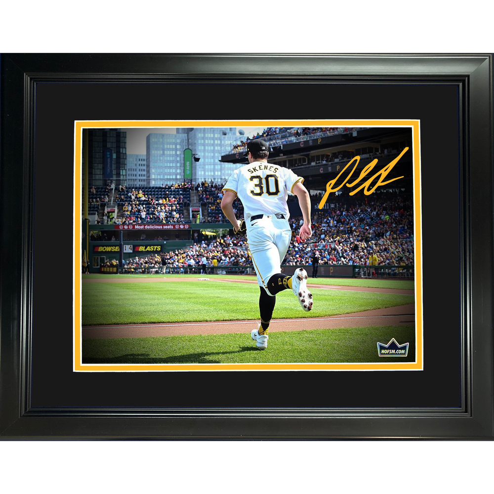 Framed Paul Skenes MLB Debut Pittsburgh Pirates Facsimile Laser Engraved Signature Auto 11"x14" Baseball Photo HOFSM Holo (ONLINE ORDER ONLY)