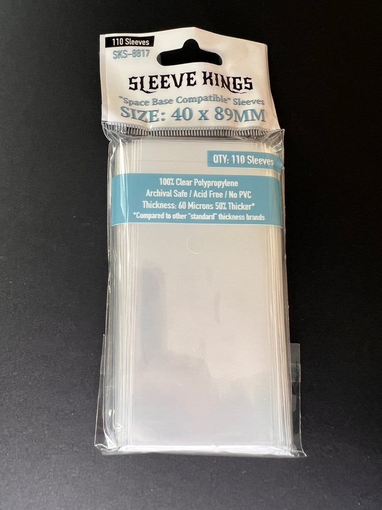 "Space Base" Compatible Card Sleeves (40x89mm) 110 Pack, 60 Micron, SKS-8817 (ONLINE ORDER ONLY)