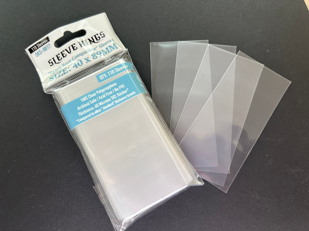 "Space Base" Compatible Card Sleeves (40x89mm) 110 Pack, 60 Micron, SKS-8817 (ONLINE ORDER ONLY)