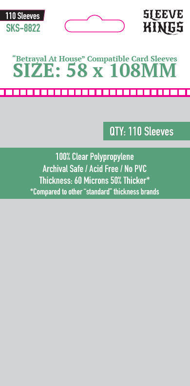 "Betrayal at House on the Hill" 3rd Edition Compatible Sleeve Bundle (8822 x 1, 8826 x 1) (ONLINE ORDER ONLY)