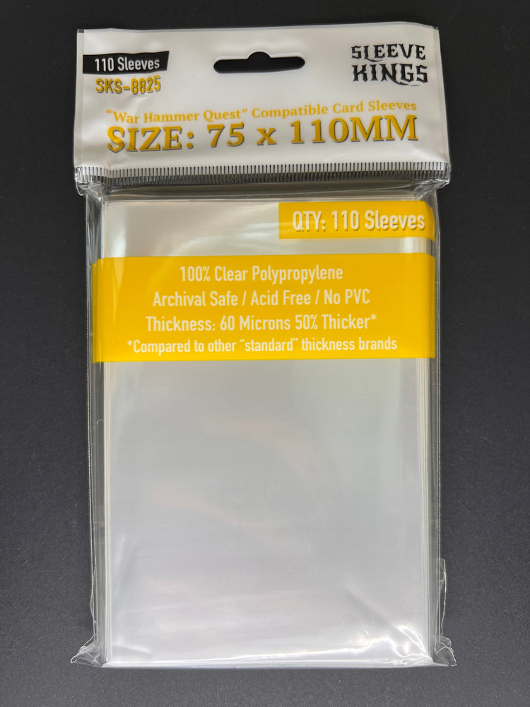 "War Hammer Quest" Compatible Sleeves (75x110mm) 110 Pack, 60 Micron, SKS-8825 (ONLINE ORDER ONLY)