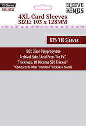 4XL Game Card Sleeves (103x128mm) 110 Pack, 60 Micron, SKS-8834 (ONLINE ORDER ONLY)