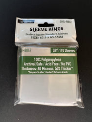 Perfect Square Standard Sleeves (63.5x63.5mm) 110 Pack, 60 Microns, SKS-8847 (ONLINE ORDER ONLY)