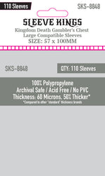 "Kingdom Death Gambler's Chest" Compatible Large Sleeves (57x100mm) 110 Pack, 60 Micron, SKS-8848 (ONLINE ORDER ONLY)