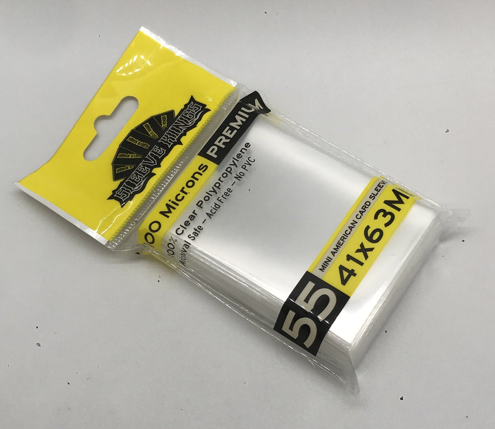 Premium Mini American Card Sleeves (41x63mm) 55 Pack, 100 Micron, SKS-9901 (ONLINE ORDER ONLY)