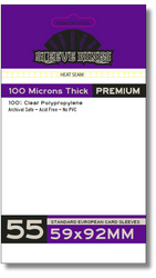 Premium Standard European Card Sleeves (59x92mm) 55 Pack, 100 Micron, SKS-9904 (ONLINE ORDER ONLY)