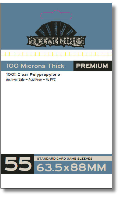 Premium Standard Card Game Sleeves (63.5x88mm) 55 Pack, 100 Micron, SKS-9905 (ONLINE ORDER ONLY)