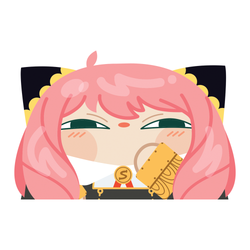 Shumi Mascot: Spy x Family - Anya (Smug Face) Peeker Sticker (ONLINE ORDER ONLY)