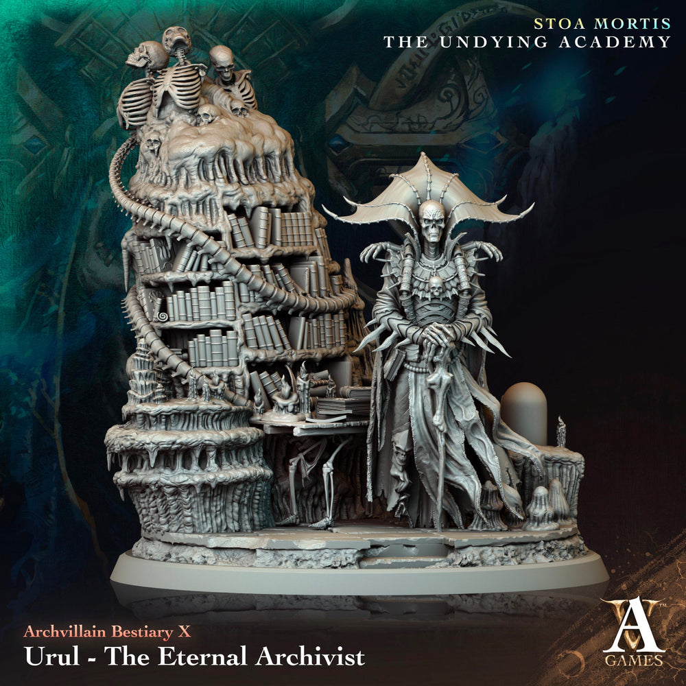 3D Printed Archvillain Games Urul The Eternal Archivist Archvillain Bestiary Vol. X 28 32mm D&D (Online Only)