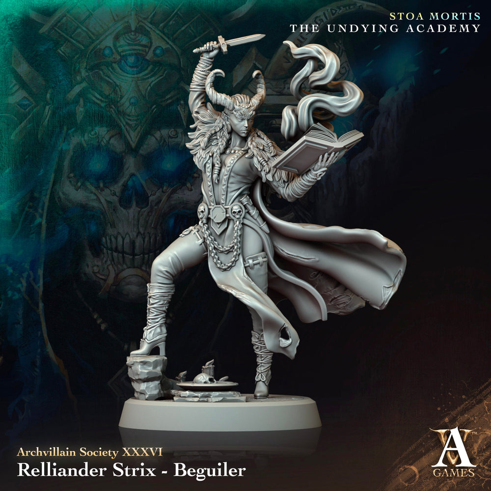 3D Printed Archvillain Games Relliander Strix Beguiler Archvillain Society Vol. XXXVI 28 32mm D&D (Online Only)
