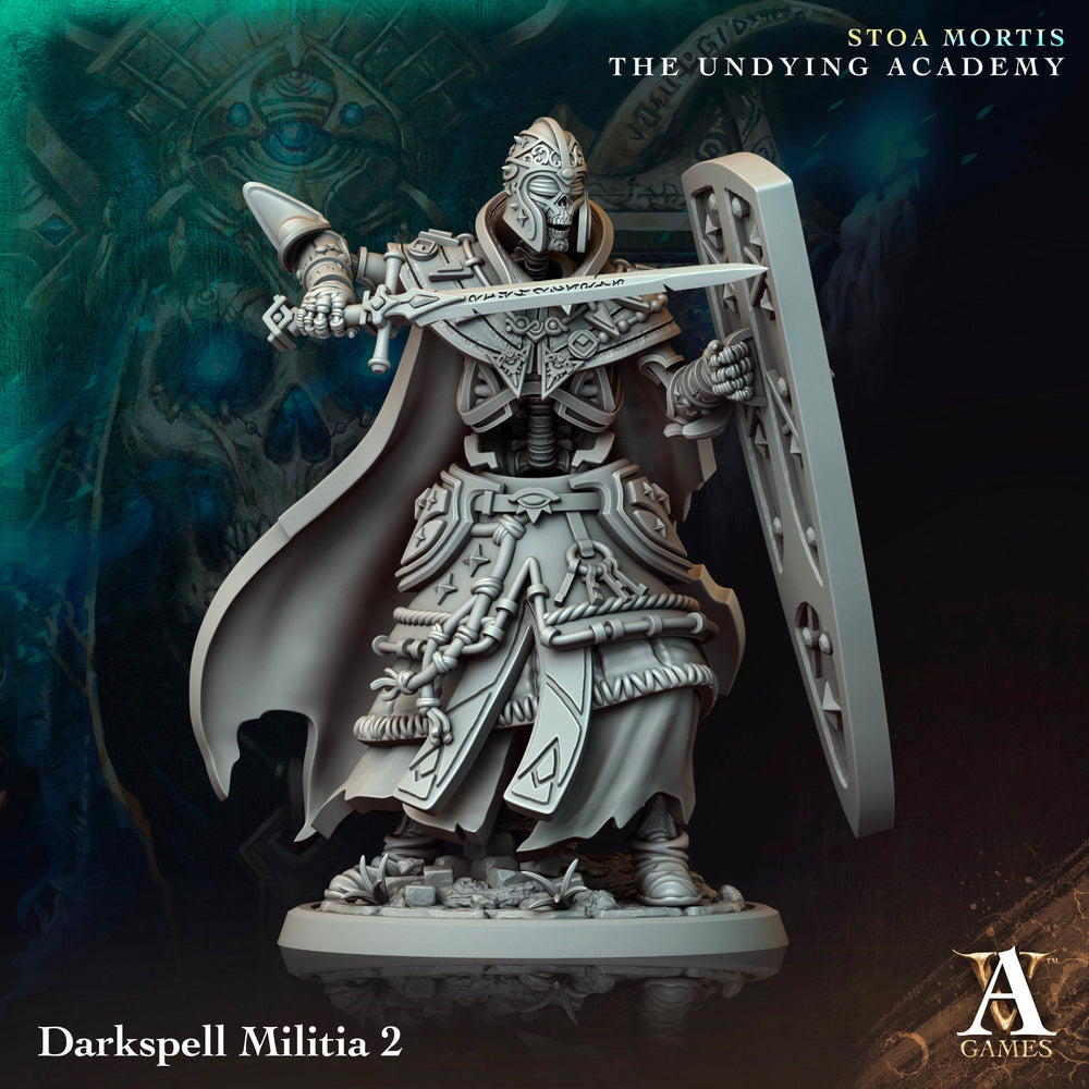 3D Printed Archvillain Games Darkspell Militia Stoa Mortis The Undying Academy (Online Only)