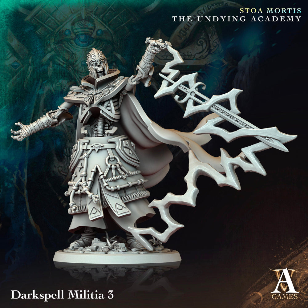 3D Printed Archvillain Games Darkspell Militia Stoa Mortis The Undying Academy (Online Only)