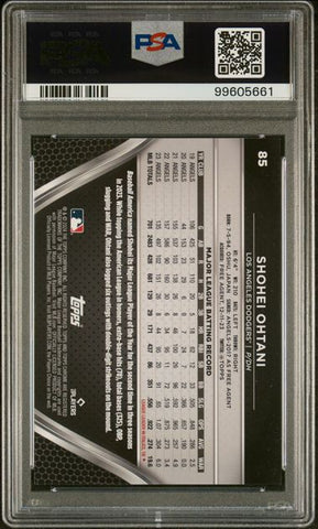 Graded 2024 Topps Chrome Black Shohei Ohtani #85 /99 Green Refractor Baseball Card PSA 10 Gem Mint (ONLINE ORDER ONLY)