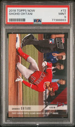 Graded 2018 Topps Now Shohei Ohtani #72 Rookie RC Baseball Card PSA 9 Mint (ONLINE ORDER ONLY)