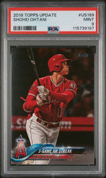 Graded 2018 Topps Update Shohei Ohtani #US189 Rookie RC Baseball Card PSA 9 Mint (ONLINE ORDER ONLY)