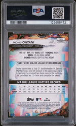 Graded 2024 Topps Finest Shohei Ohtani #100 /25 Orange Refractor Baseball Card PSA 9 Mint (ONLINE ORDER ONLY)
