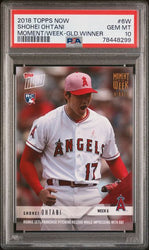 Graded 2018 Topps Now Shohei Ohtani #6W Moment Week Gold Winner Rookie RC Baseball Card PSA 10 Gem Mint (ONLINE ORDER ONLY)