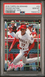 Graded 2018 Topps On Demand Shohei Ohtani #23 Inspired by 1978 Rookie RC Baseball Card PSA 10 Gem Mint (ONLINE ORDER ONLY)
