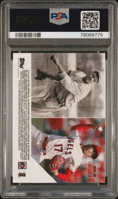 Graded 2018 Topps Now Shohei Ohtani/Babe Ruth #1W Moment of the Week Gold Winner Rookie RC Baseball Card PSA 10 Gem Mint (ONLINE ORDER ONLY)
