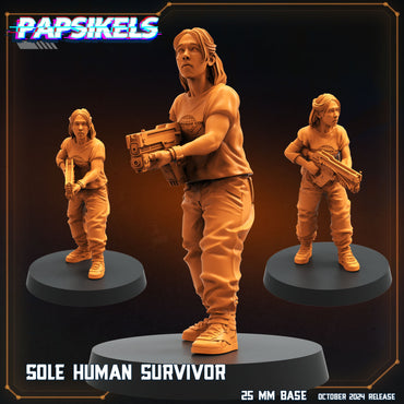 3D Printed Papsikels Sole Human Survivor October 2024 SciFi 28mm 32mm (Online Only)