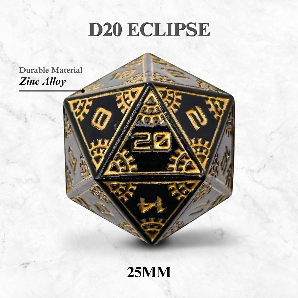 Space Dice Meteor Runestones™ - 25mm D20 - Eclipse (Online Only)