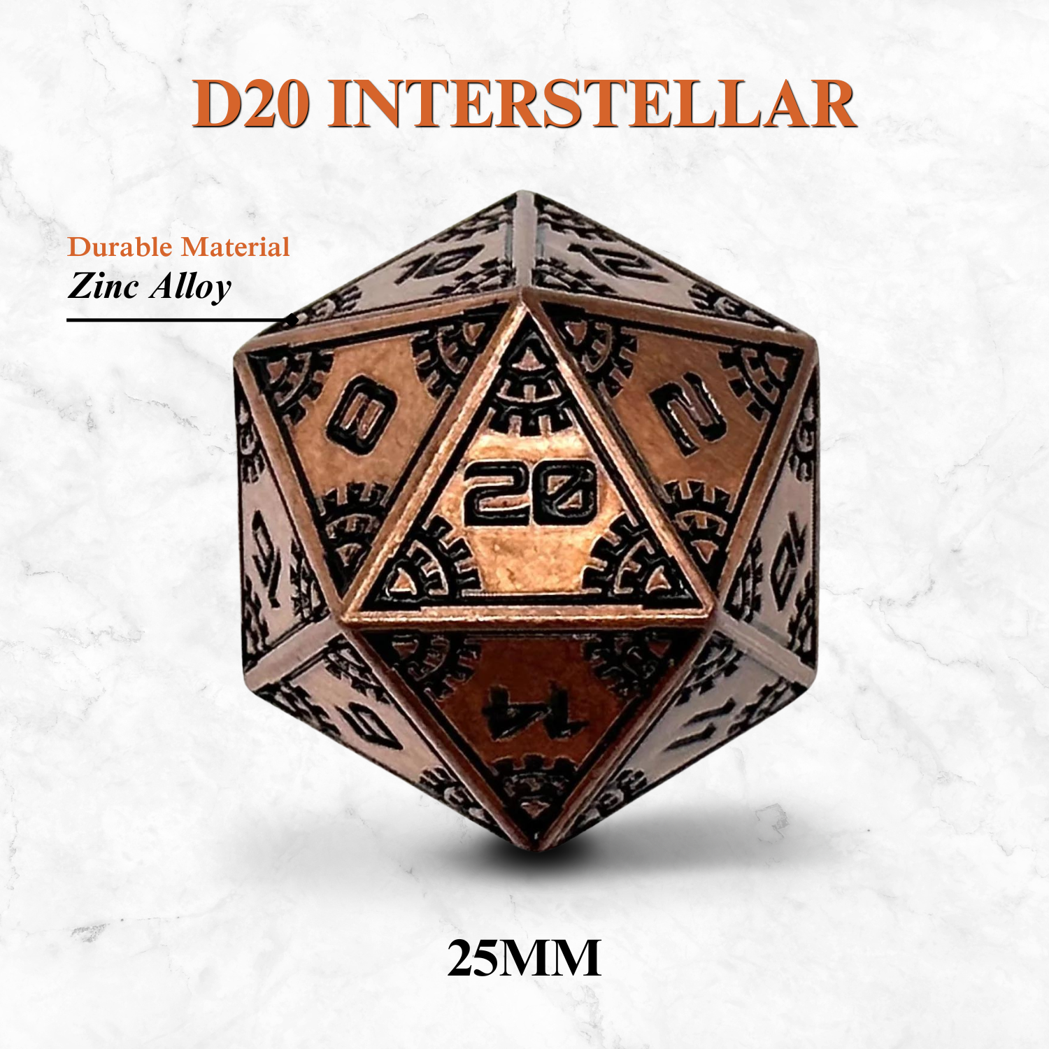 Space Dice Meteor Runestones™ - 25mm D20 - Interstellar (Online Only)