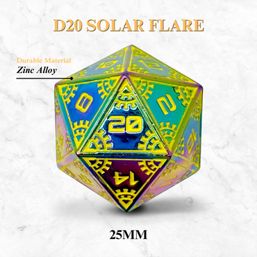 Space Dice Meteor Runestones™ - 25mm D20 - Solar Flare (Online Only)