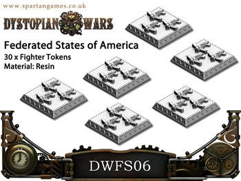 SPGDWFS07 FSA Fighter Tokens - Dystopian Wars by Spartan Games (ONLINE ORDER ONLY)