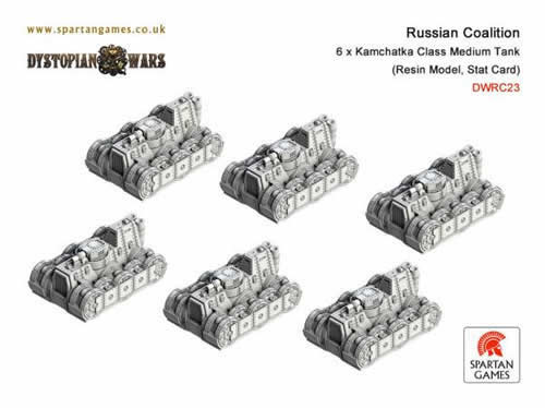 SPGDWRC23 Kamchatka Class Medium Tank (6) Dystopian Wars (ONLINE ORDER ONLY)