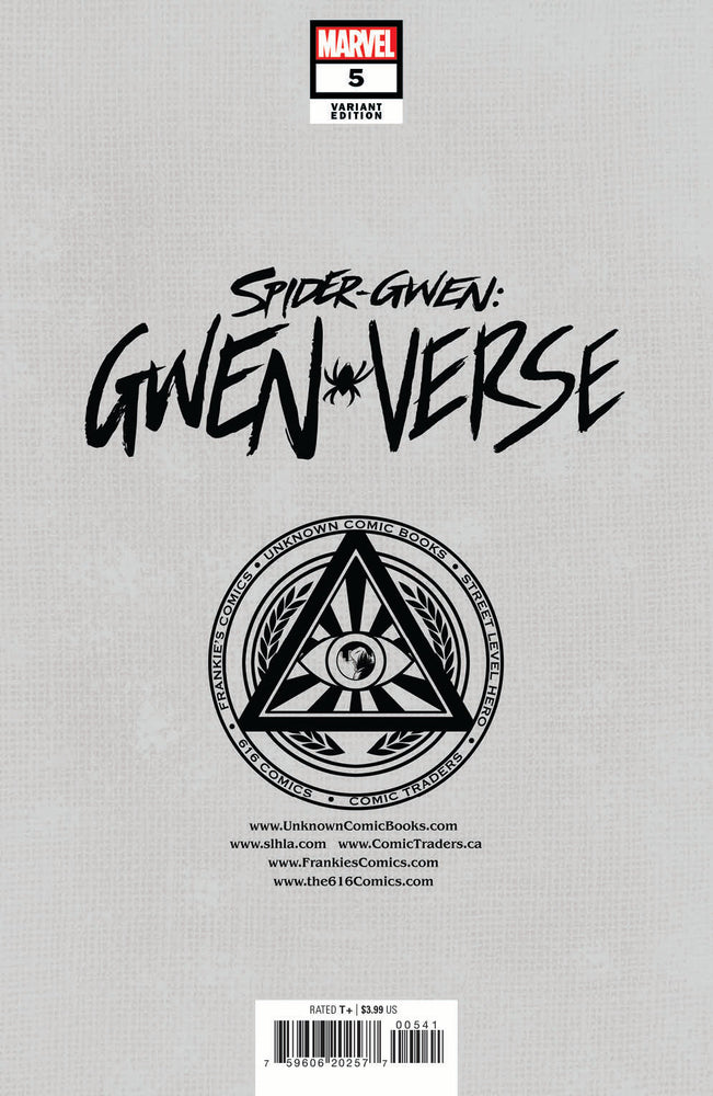 Spider-Gwen: Gwenverse #5 Unknown Comics Greg Land Exclusive Homage Virgin Var (08/24/2022) (Online Only)