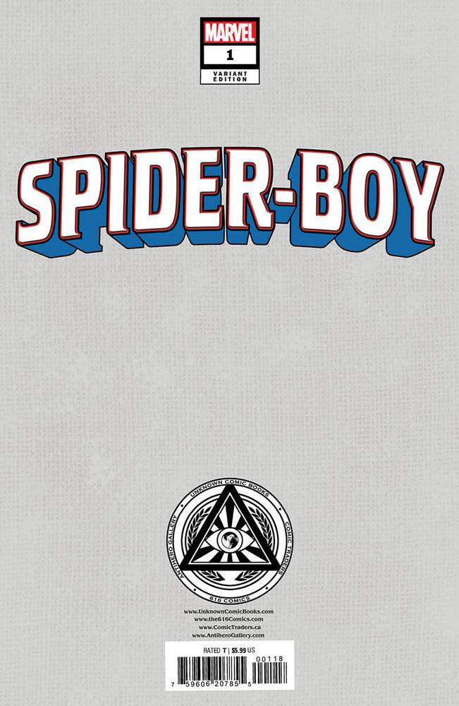 [Signed by Kaare Andrews] SPIDER-BOY #1 UNKNOWN COMICS KAARE ANDREWS EXCLUSIVE VAR [IN STOCK] (ONLINE ORDER ONLY)