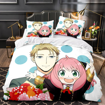 Anime SPY×FAMILY Bedding Set Kids Quilt Cover Without Filler (Online Order Only)