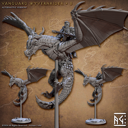 3D Printed Artisan Guild Vanguard Wyvernriders Vanguard Fighters Set 28mm 32mm (Online Only)