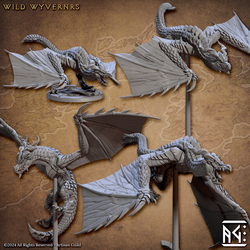 3D Printed Artisan Guild Vanguard Wyvernriders Vanguard Fighters Set 28mm 32mm (Online Only)