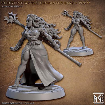3D Printed Artisan Guild Genevieve of the Enchanted Lake Vanguard Fighters Set 28mm 32mm (Online Only)