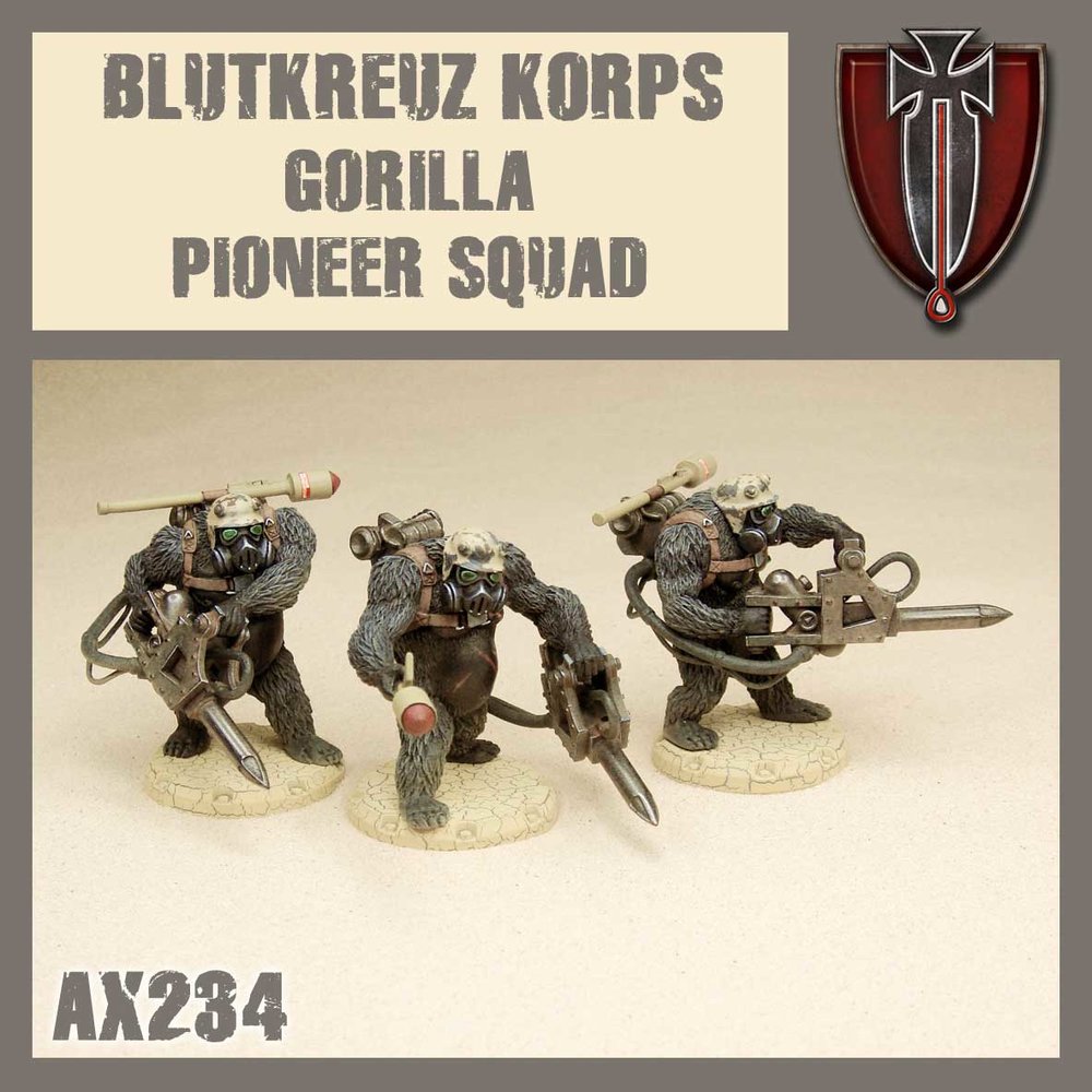 DUST 1947: Blutkreuz Korps Gorilla Pioneer Squad (ONLINE ORDER ONLY)