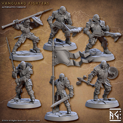 3D Printed Artisan Guild Vanguard Fighters Vanguard Fighters Set 28mm 32mm (Online Only)