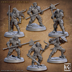 3D Printed Artisan Guild Vanguard Fighters Vanguard Fighters Set 28mm 32mm (Online Only)