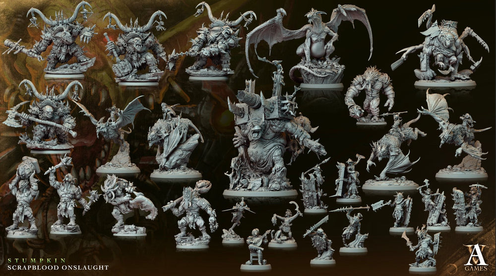 3D Printed Archvillain Games Pokeys Stumpkin Scrapblood Onslaught 28 32mm D&D (Online Only)