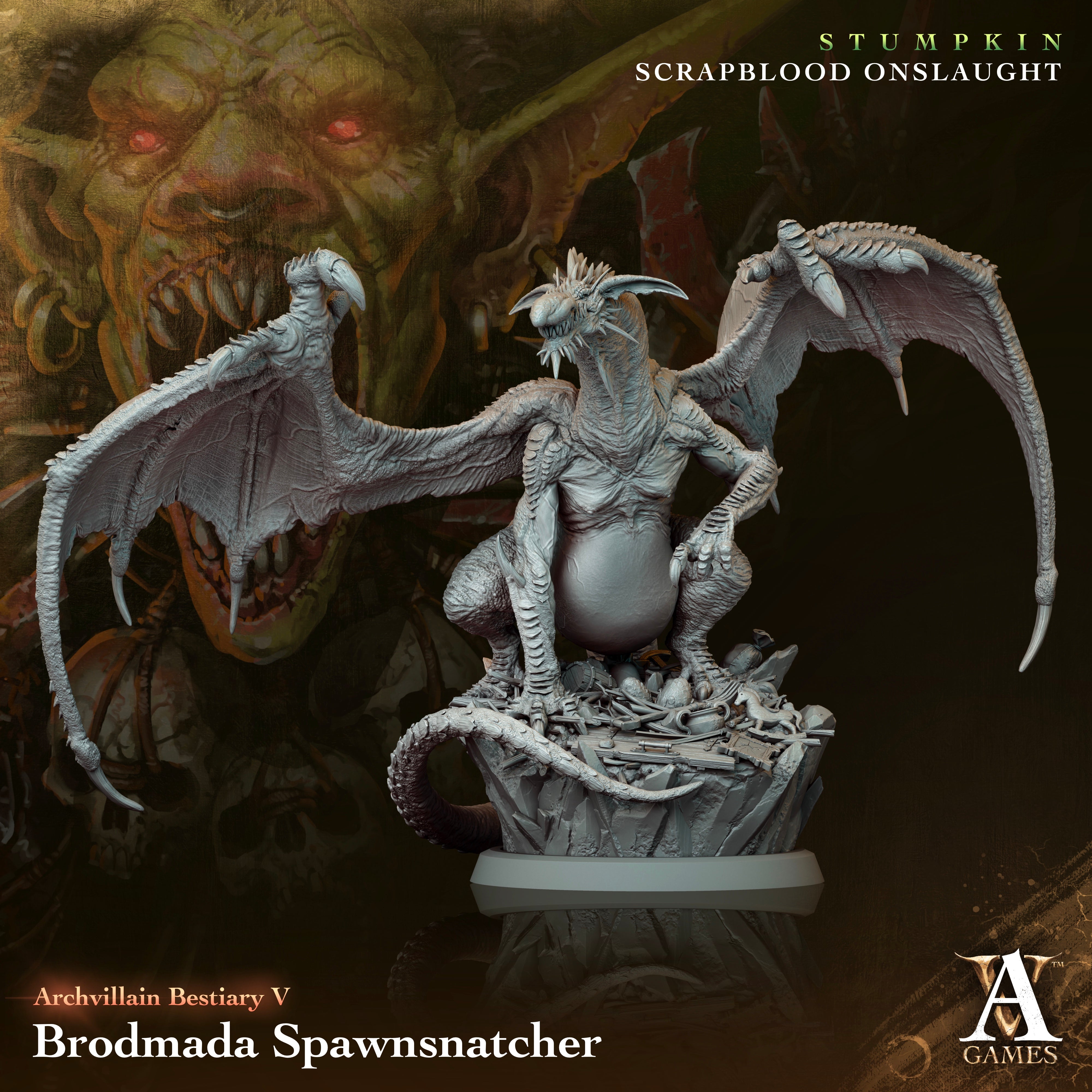 3D Printed Archvillain Games Archvillain Bestiary Vol. V Brodmada Spawnsnatcher 28 32mm D&D (Online Only)