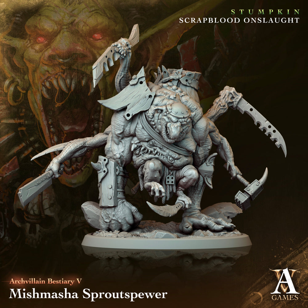 3D Printed Archvillain Games Archvillain Bestiary Vol. V Mishmasha Sproutspewer 28 32mm D&D (Online Only)