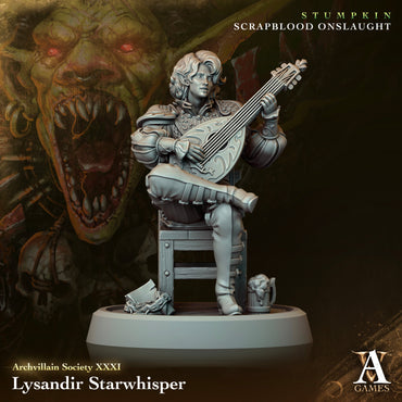 3D Printed Archvillain Games Archvillain Society Vol XXXI - Lysandir Starwhisper 28mm 32mm D&D (Online Only)