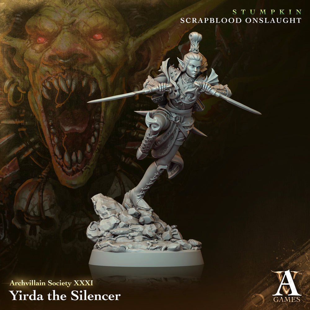 3D Printed Archvillain Games Archvillain Society Vol XXXI - Yirda The silencer 28mm 32mm D&D (Online Only)