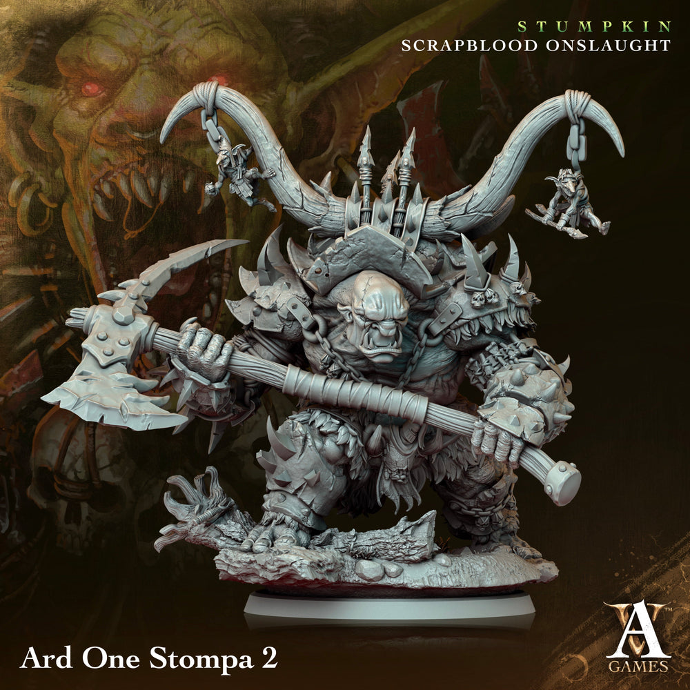 3D Printed Archvillain Games Ard One Stompa Stumpkin Scrapblood Onslaught 28 32mm D&D (Online Only)