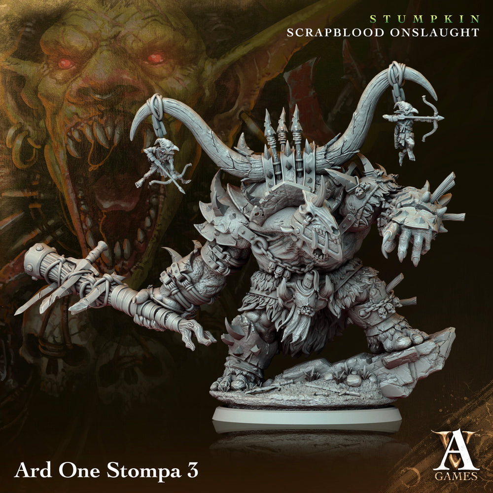 3D Printed Archvillain Games Ard One Stompa Stumpkin Scrapblood Onslaught 28 32mm D&D (Online Only)