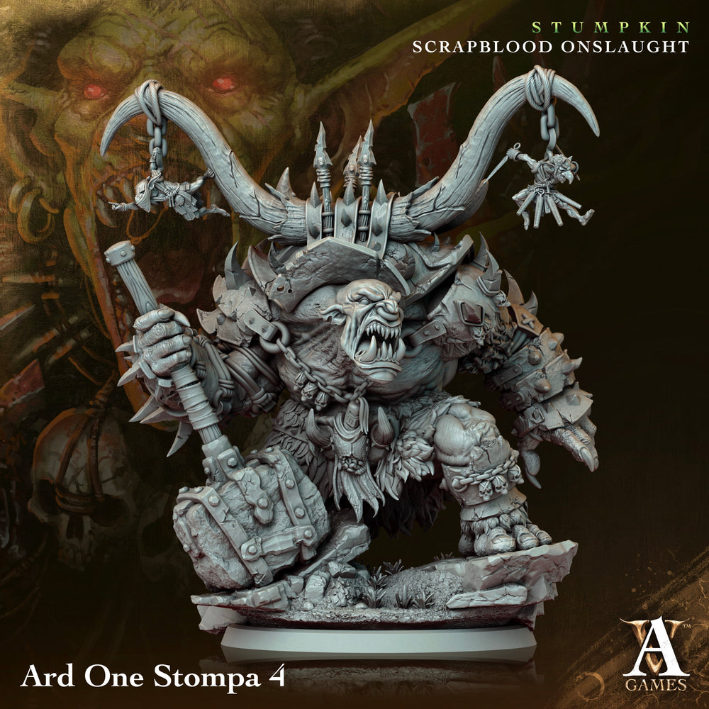3D Printed Archvillain Games Ard One Stompa Stumpkin Scrapblood Onslaught 28 32mm D&D (Online Only)