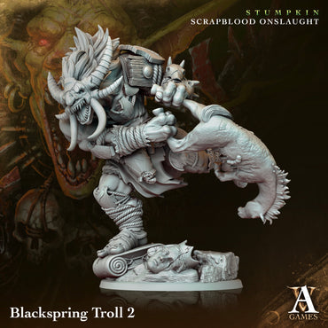 3D Printed Archvillain Games Blackspring Troll Stumpkin Scrapblood Onslaught 28 32mm D&D (Online Only)