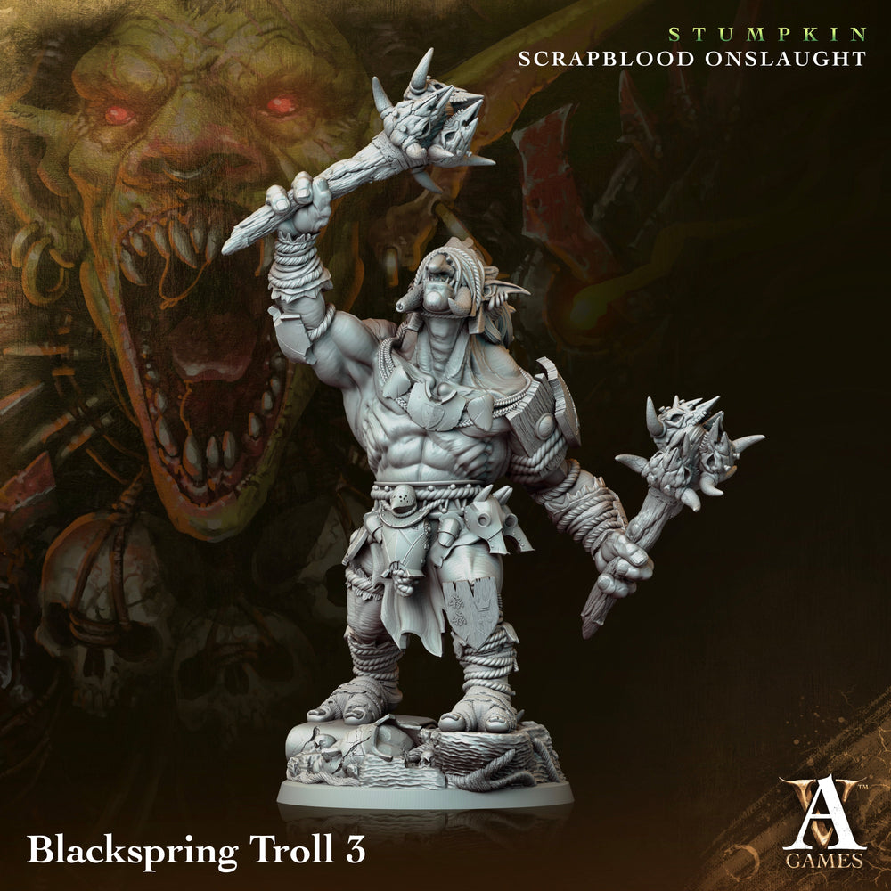 3D Printed Archvillain Games Blackspring Troll Stumpkin Scrapblood Onslaught 28 32mm D&D (Online Only)