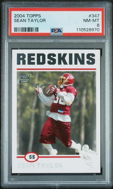 Graded 2004 Topps Sean Taylor #347 Rookie RC Football Card PSA 8 NM-MT (ONLINE ORDER ONLY)